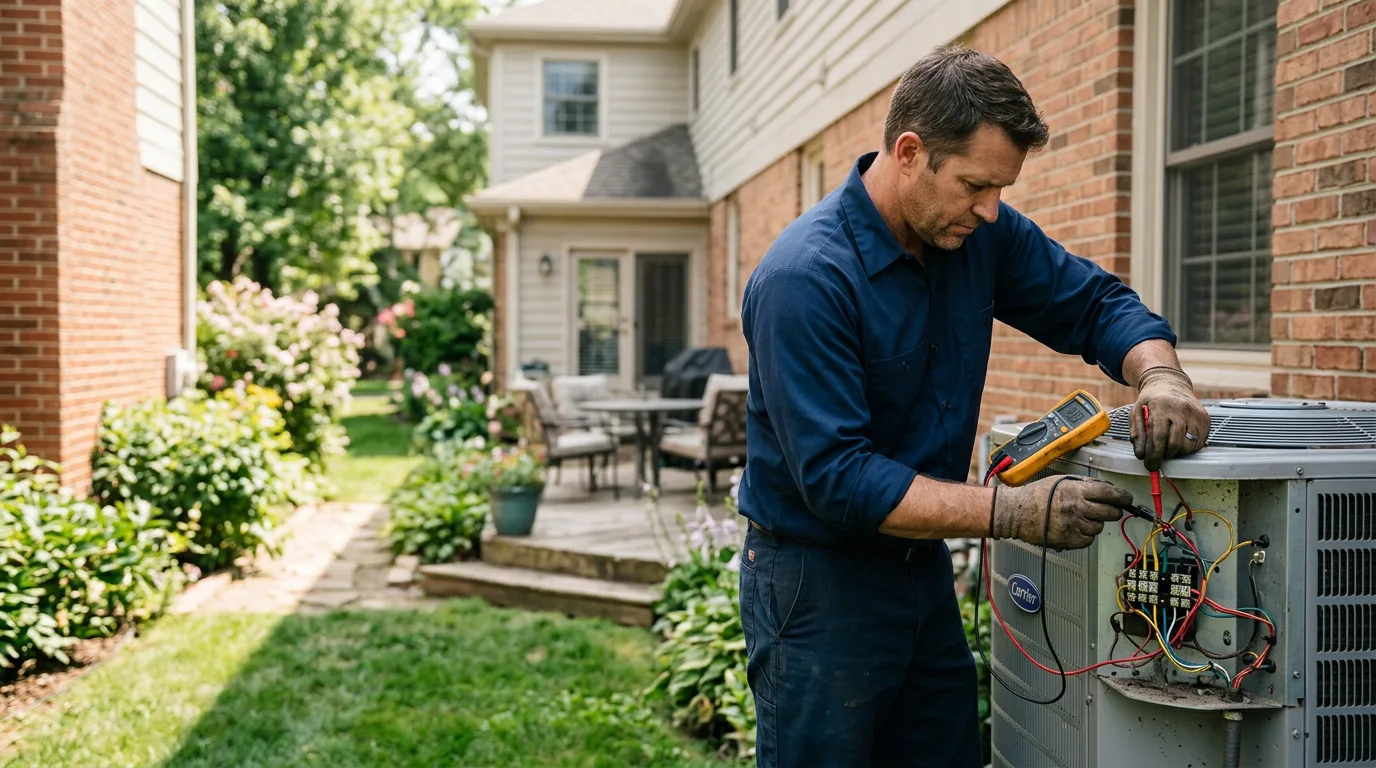 HVAC technician working near Tolono, IL